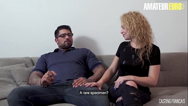 AMATEUR EURO - Cute Blonde Babe Leila Bangs Hard On First Porn Auditions