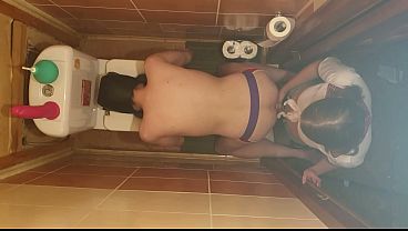 Beautiful girl strap on man amateur homemade